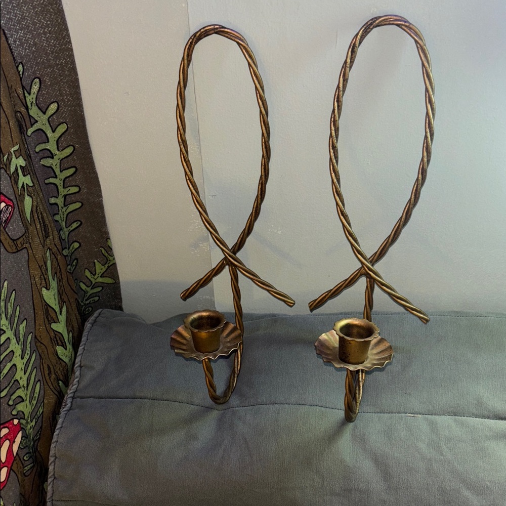 “Rustic bronze sconce pair — twisted metal meets enchanted cottage vibes.”